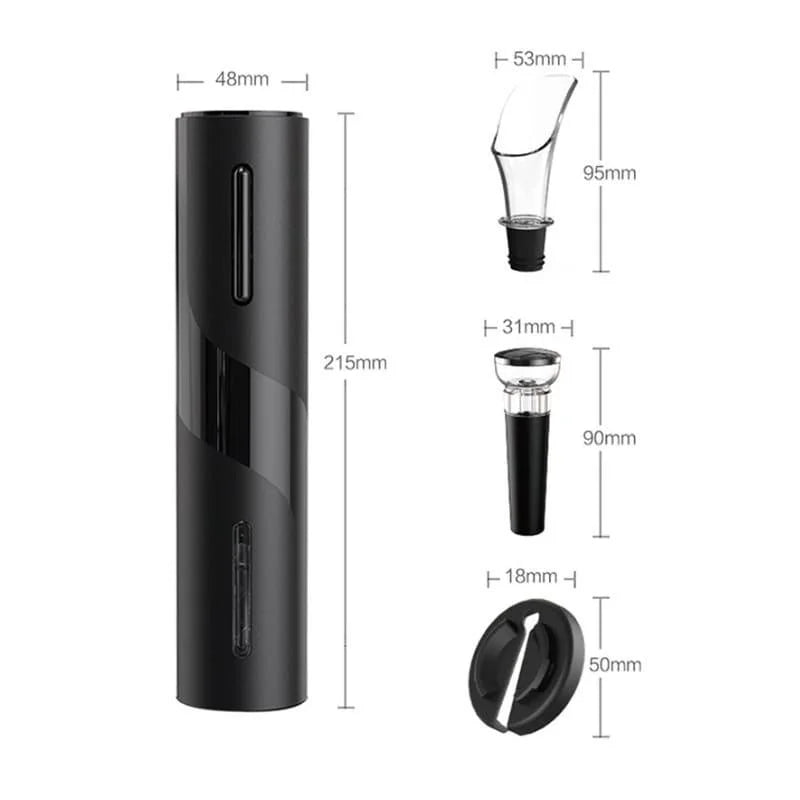 Abridor de Vinho Elétrico Recarregável com Design Sofisticado Lenogue + Brindes