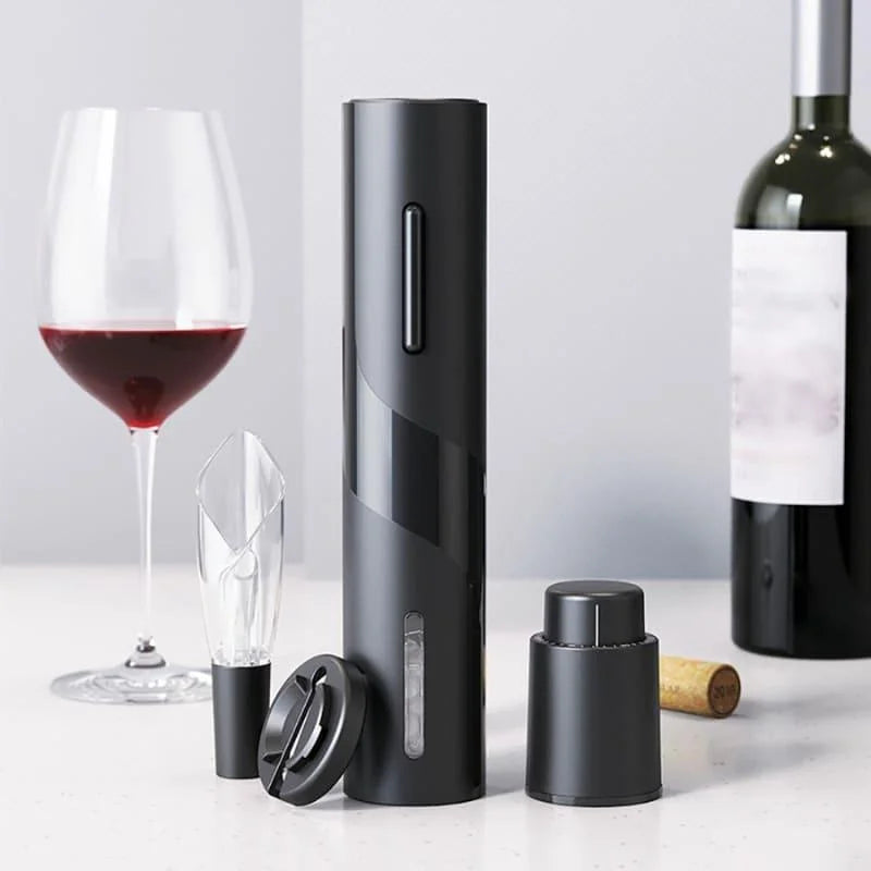 Abridor de Vinho Elétrico Recarregável com Design Sofisticado Lenogue + Brindes