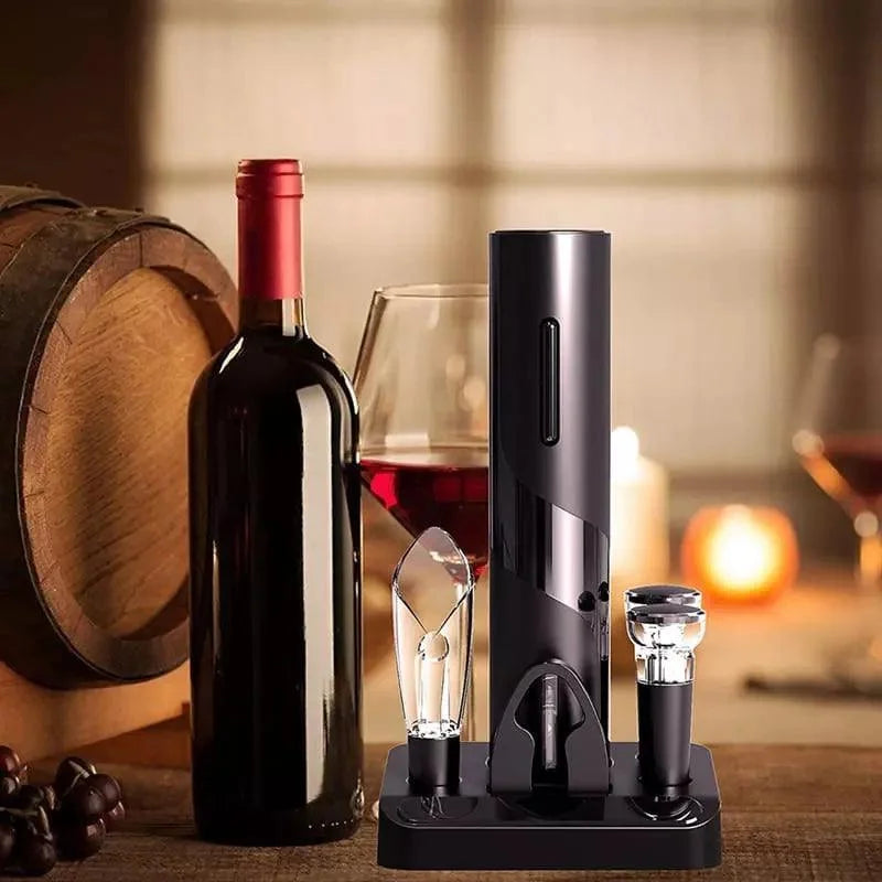Abridor de Vinho Elétrico Recarregável com Design Sofisticado Lenogue + Brindes
