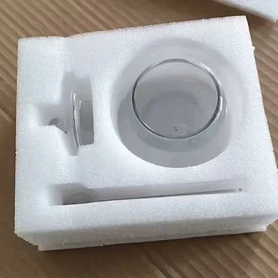 Açucareiro de Vidro Transparente com Tampa e Colher Lenogue