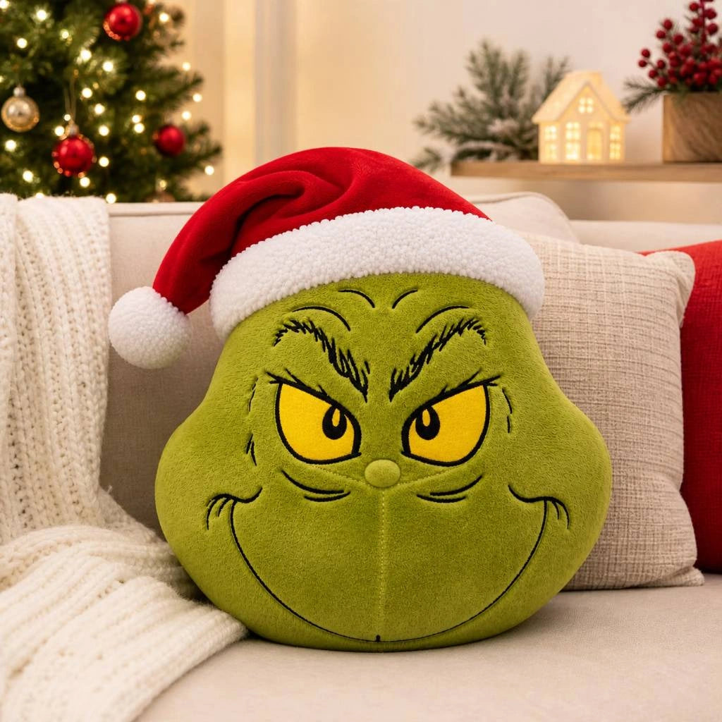Almofada Pelúcia Grinch Élégance Natalina Fofinha Lenogue