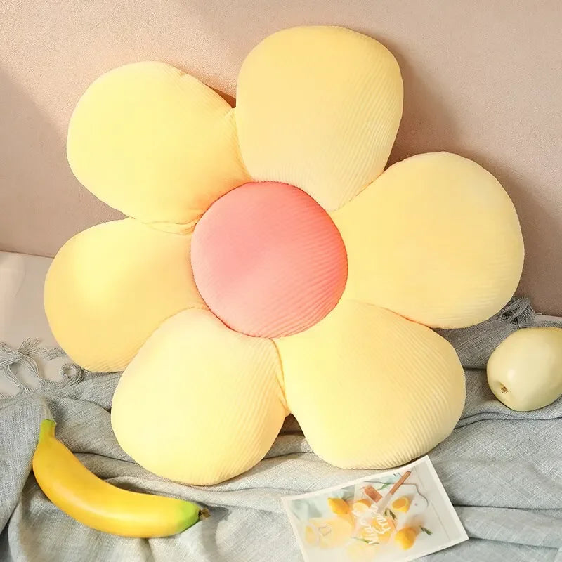 Almofadas Decorativas de Girassol para Sala e Quarto Lenogue Amarelo Rosa / 1 Unidade