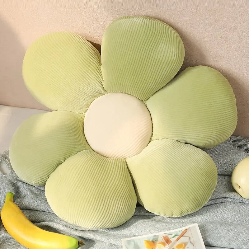 Almofadas Decorativas de Girassol para Sala e Quarto Lenogue Verde Branco / 1 Unidade