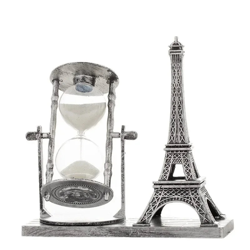 Ampulheta Torre Eiffel Design Retrô para Mesa Lenogue