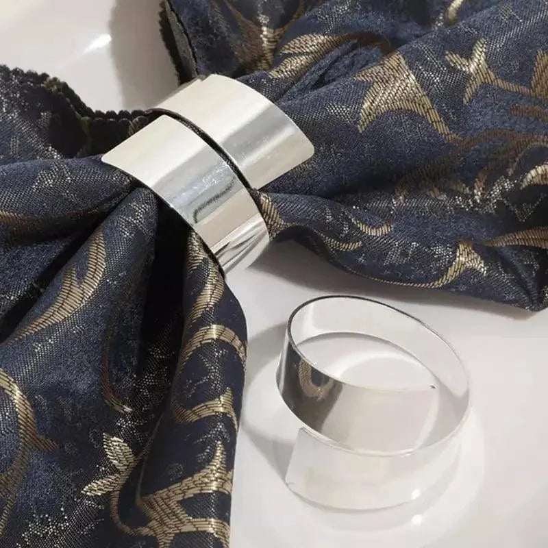 Anéis para Guardanapos de Metal Design Espiral Dourado 6 Peças Lenogue