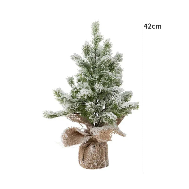 Árvore de Natal Artificial com Neve e Luzes Quentes Mesa Lenogue