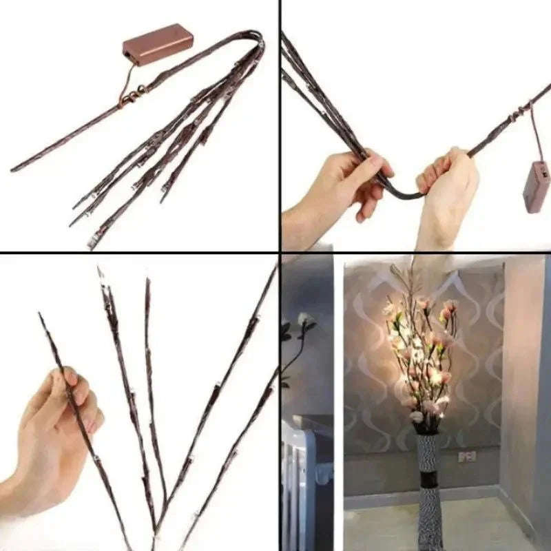 Árvore de Natal Led com Galhos Iluminados para Decoração Lenogue