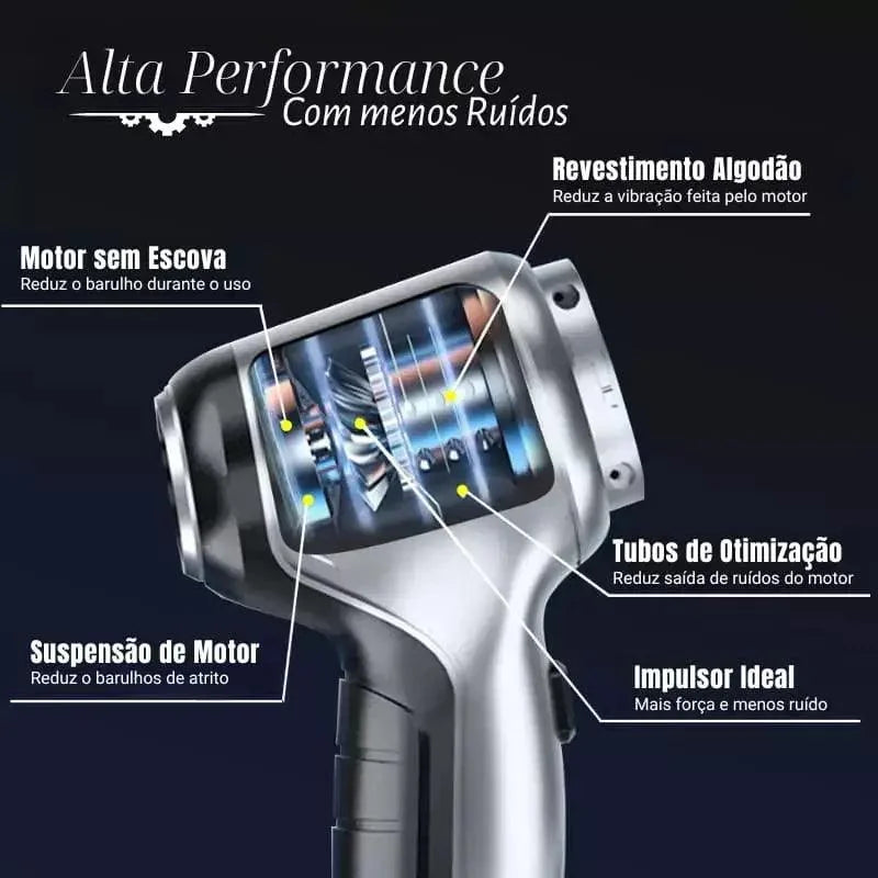 Aspirador de Pó Portátil 4 em 1 sem Fio Recarregável Ultrapower Lenogue Profissional + 5 Acessórios Grátis