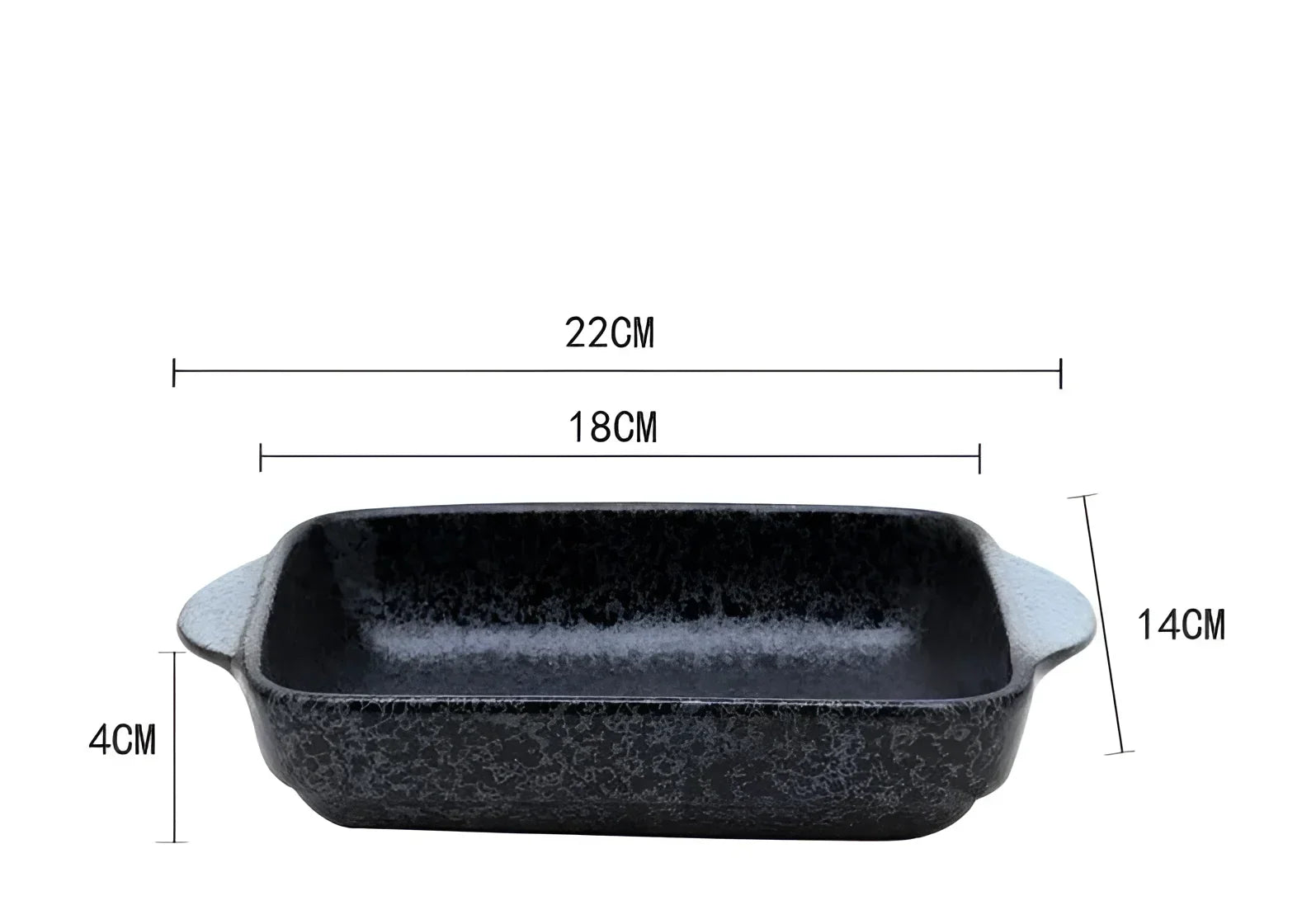 Assadeira de Cerâmica Japonesa para Forno Mesa e Servir Lenogue Preto