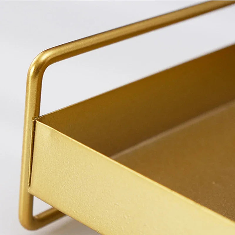 Bandeja Metálica com Tampa para Snacks Joias e Decoração Lenogue