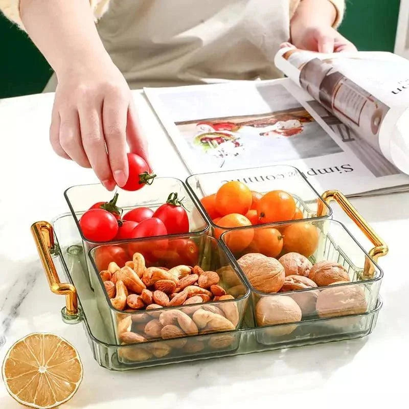 Bandeja Multifuncional para Lanches com Potes Organizadores Lenogue