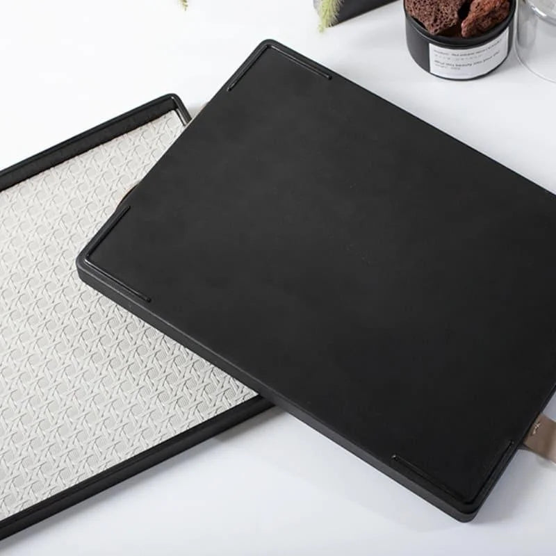 Bandeja Retangular Decorativa com Alça para Banheiro e Sala Lenogue