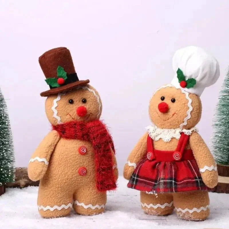 Boneco de Pelúcia Biscoito Natalino para Decoração Festiva Infantil Lenogue