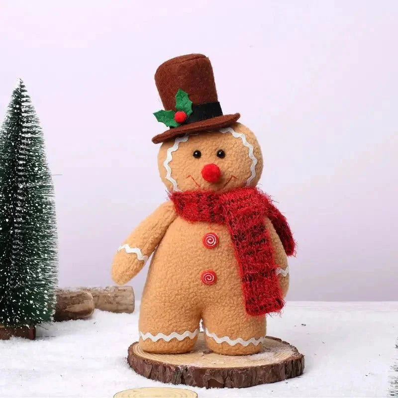 Boneco de Pelúcia Biscoito Natalino para Decoração Festiva Infantil Lenogue Chapéu