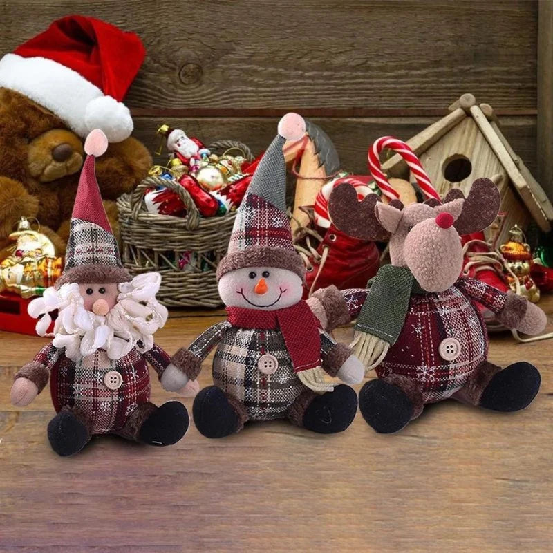 Boneco de Pelúcia Natalino para Decoração Festa e Ambiente Lenogue