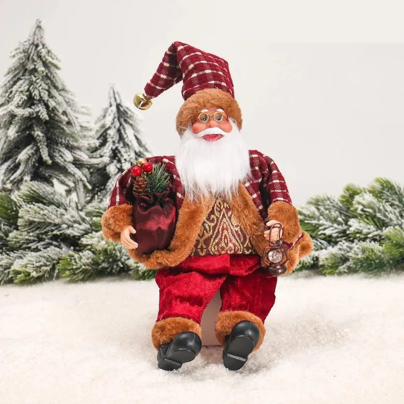 Boneco Papai Noel 30cm para Decoração de Natal Lenogue Mod. 02
