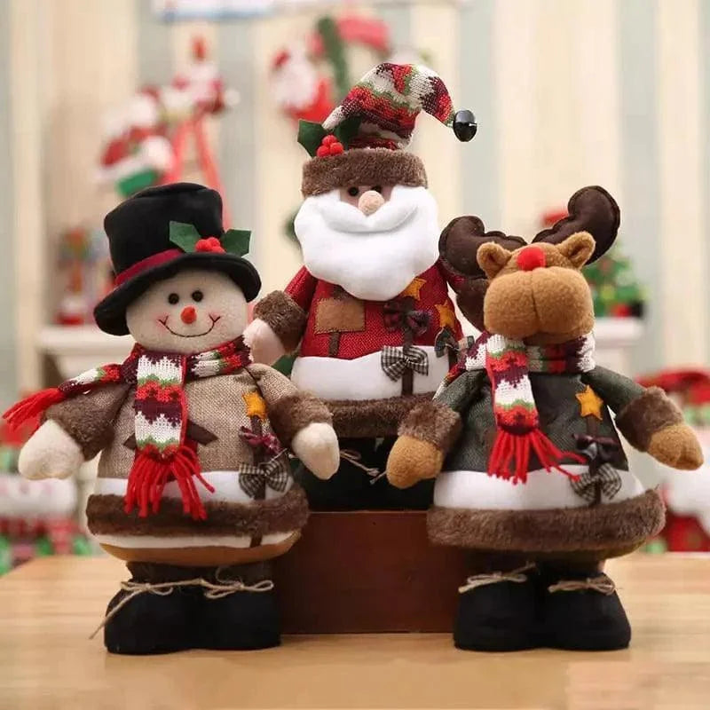 Bonecos de Natal Pelúcia para Decoração Festiva Lenogue
