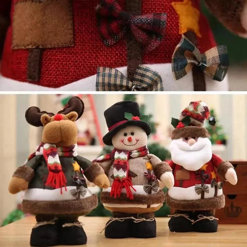 Bonecos de Natal Pelúcia para Decoração Festiva Lenogue