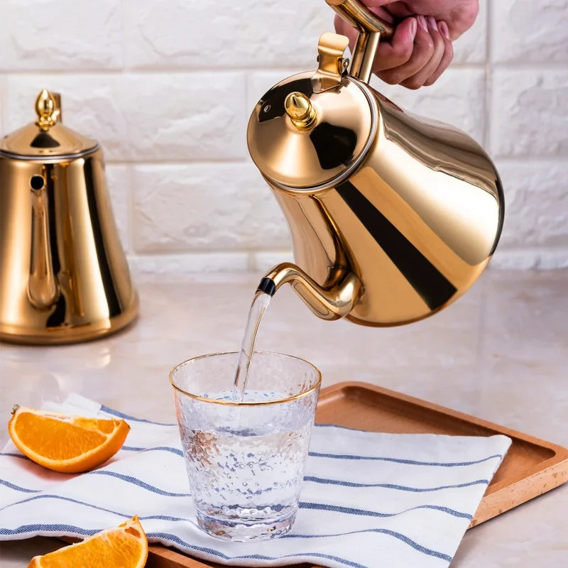 Bule de Aço Premium com Infusor Removível para Chá e Café Lenogue