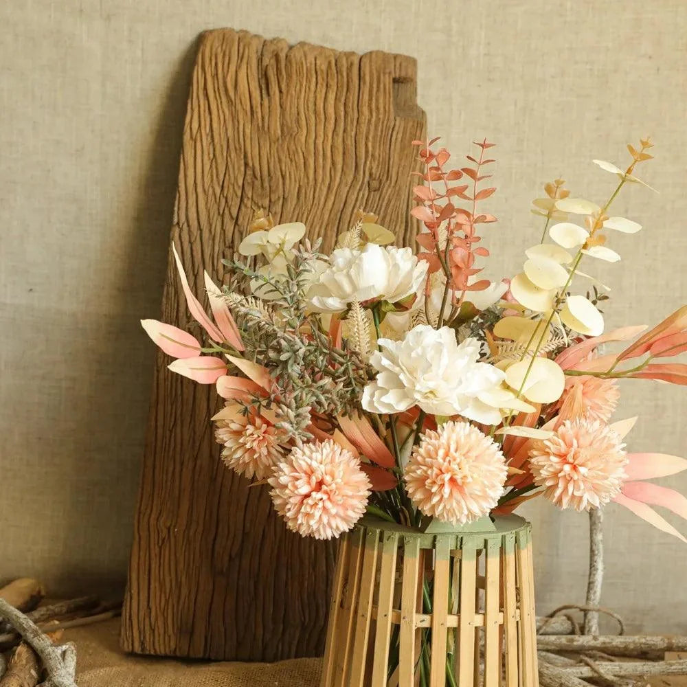 Buquê de Taraxacum Champagne para Decoração Residencial Lenogue