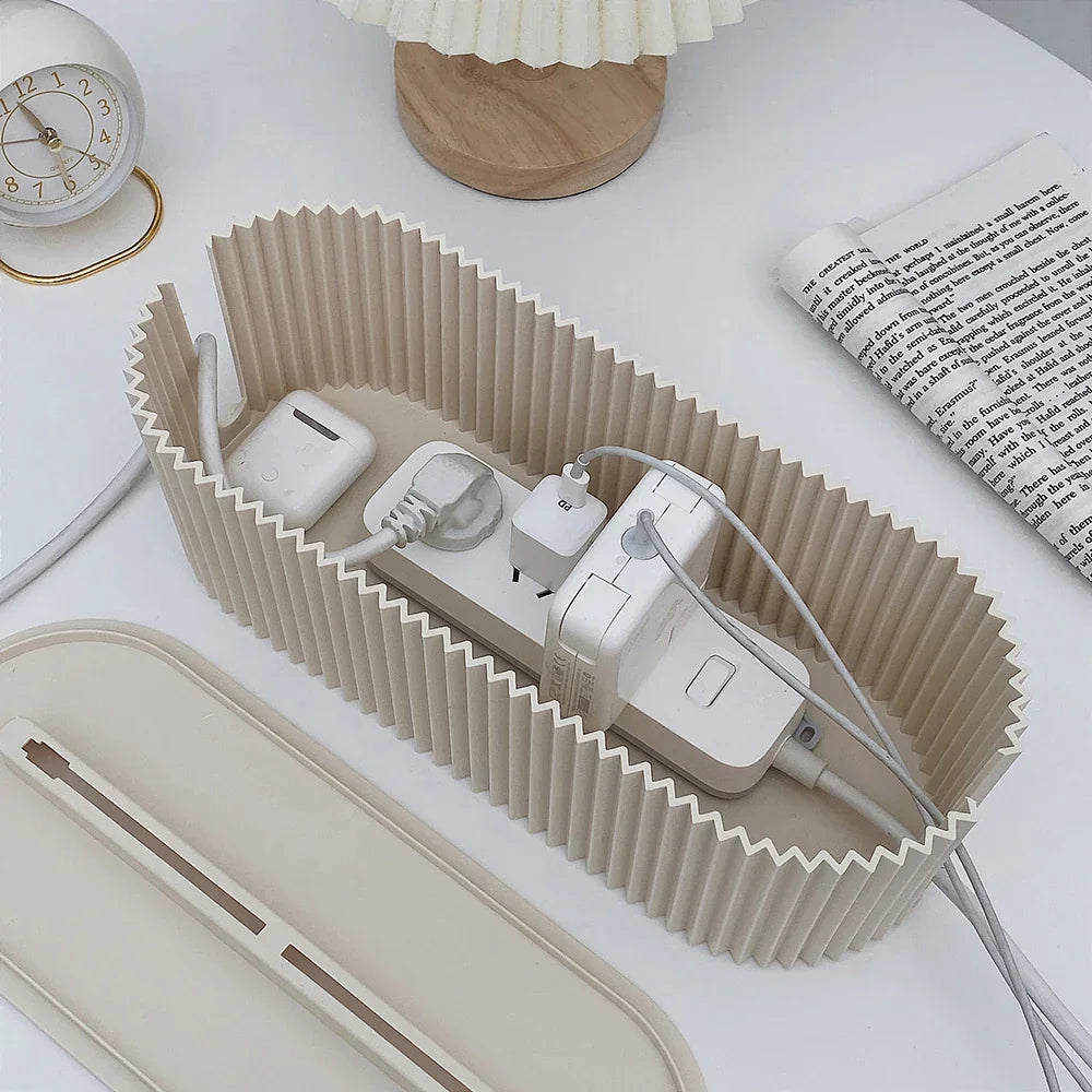 Caixa Organizadora de Cabos com Tampa Antipoeira Lenogue