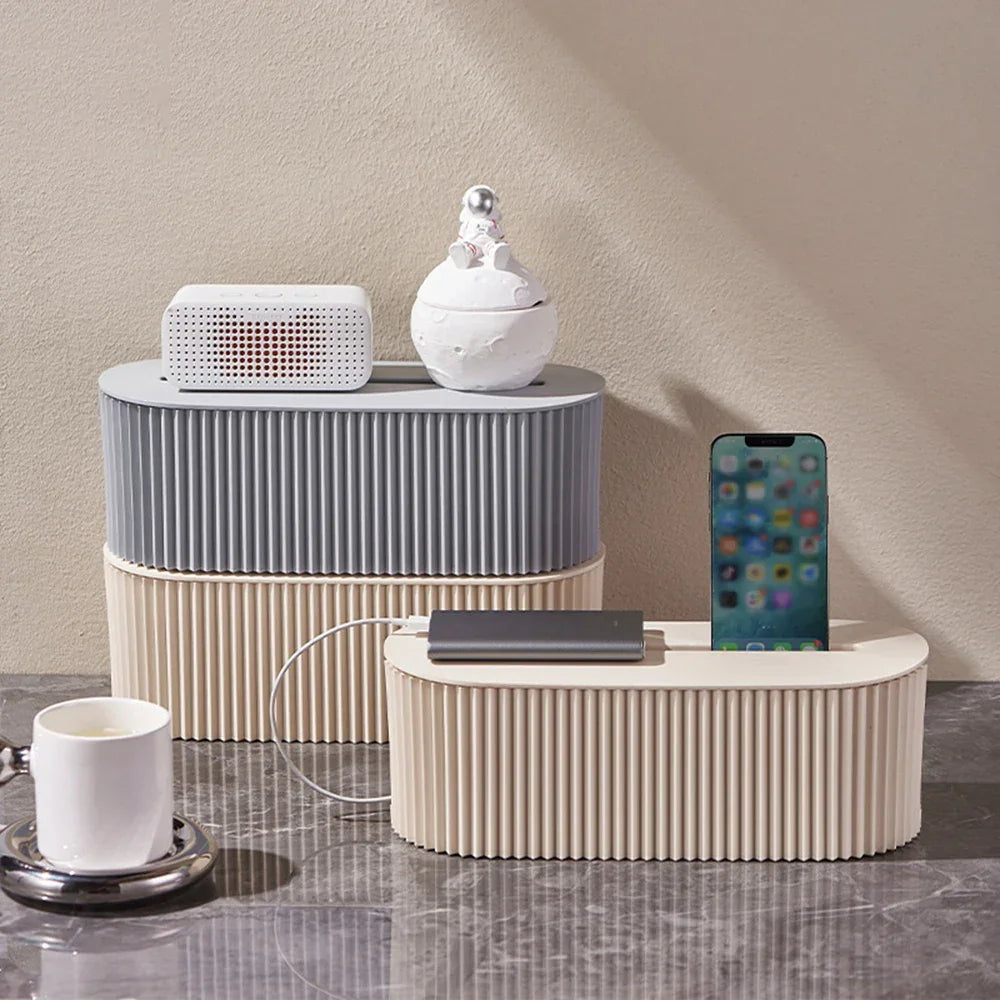 Caixa Organizadora de Cabos com Tampa Antipoeira Lenogue