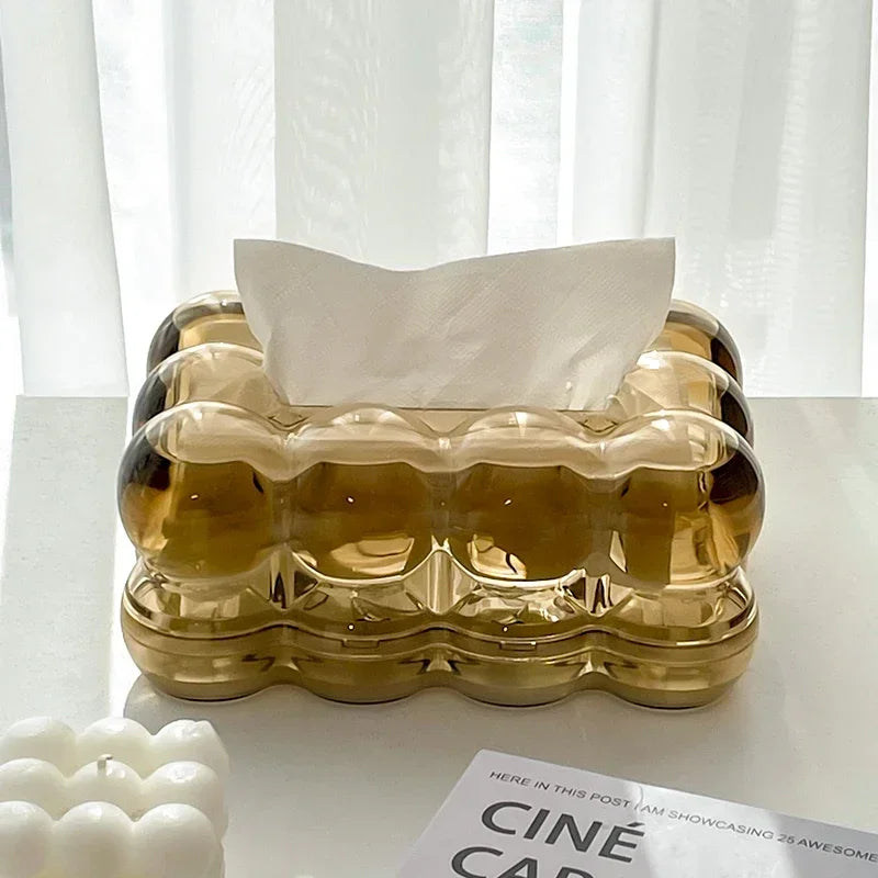 Caixa Organizadora para Lenços Dourada Sala e Banheiro Lenogue Dourado