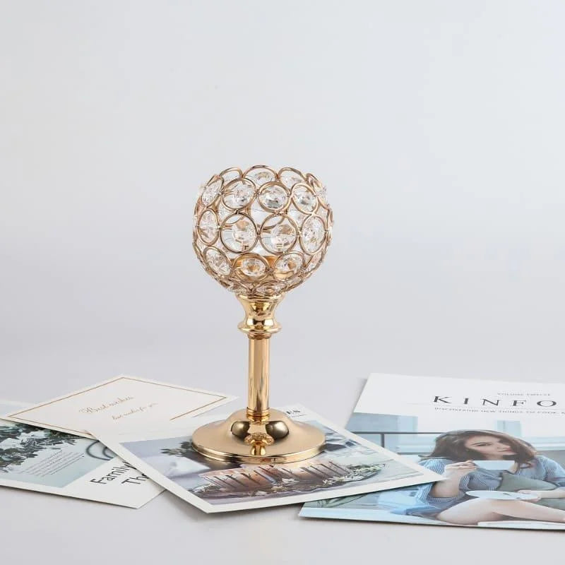 Candelabro Decorativo de Luxo para Velas e Iluminação Elegante Lenogue 17cm