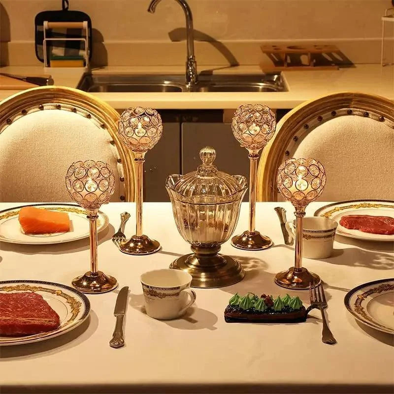 Candelabro Decorativo de Luxo para Velas e Iluminação Elegante Lenogue