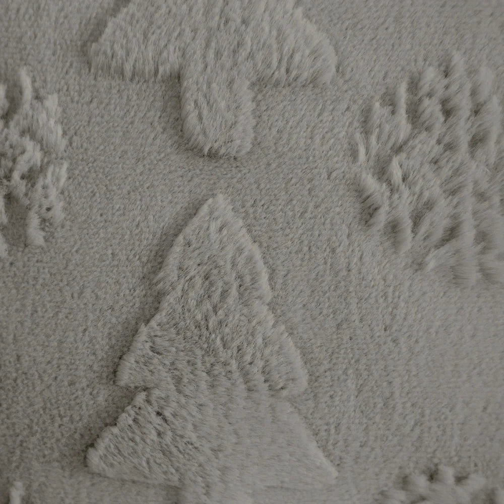 Capa de Almofada Natalina Plush Jacquard Floco Neve Lenogue