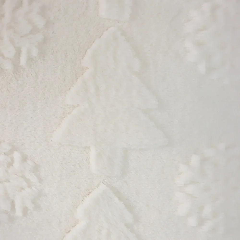 Capa de Almofada Natalina Plush Jacquard Floco Neve Lenogue