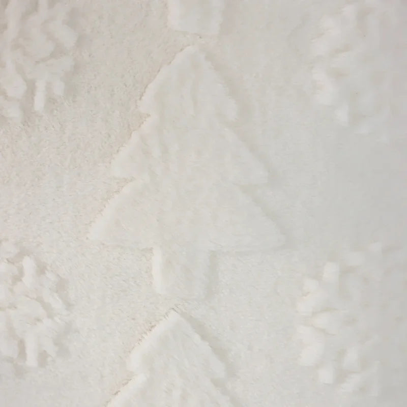 Capa de Almofada Natalina Plush Jacquard Floco Neve Lenogue
