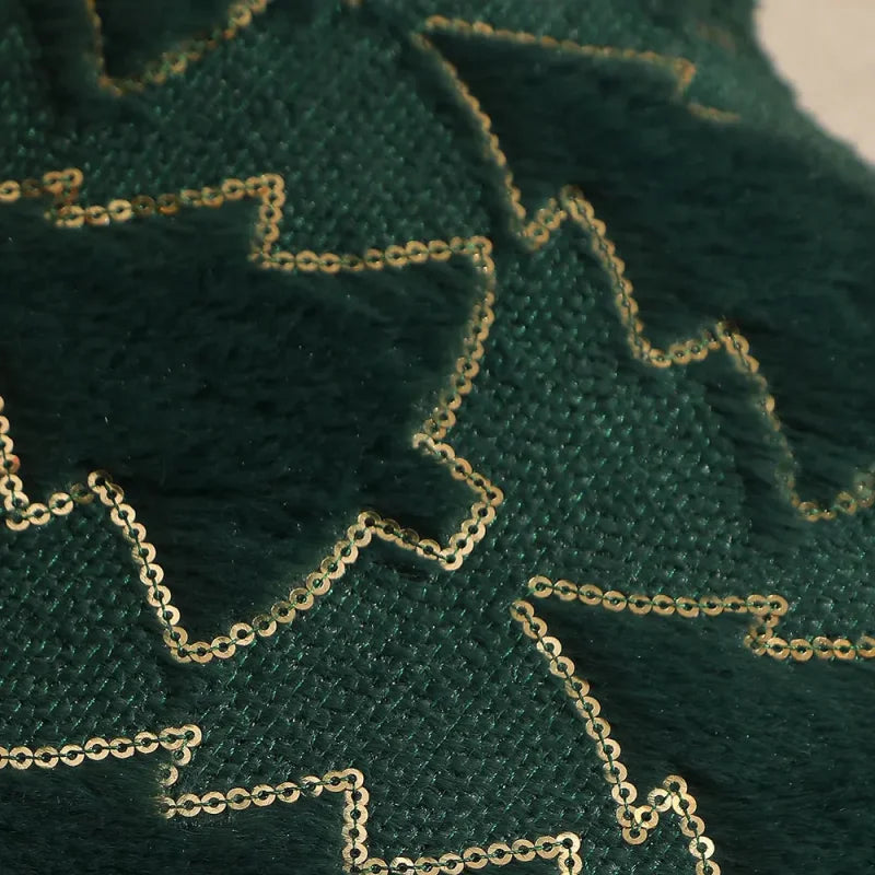 Capa de Almofada Plush Bordada Decorativa para Sala Natal Lenogue