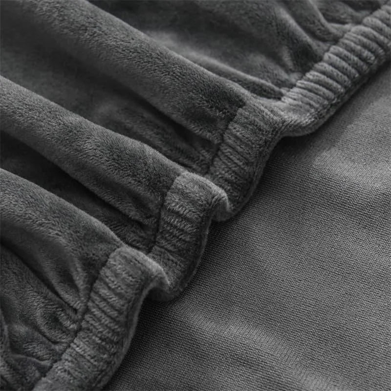 Capa de Cadeira Jantar Suede Premium Impermeável Cinza Escuro Lenogue