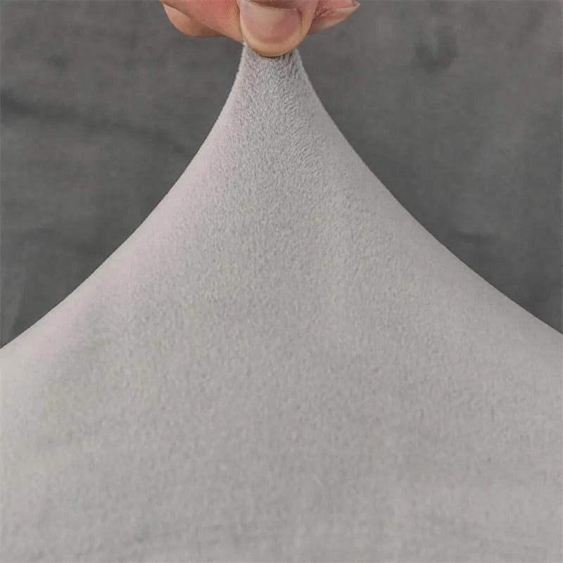 Capa de Cadeira Jantar Suede Premium Impermeável Cinza Lenogue