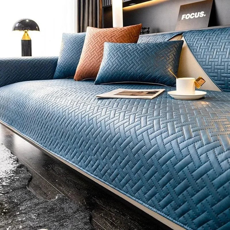 Capa de Sofá Antiderrapante Impermeável Azul Ardósia Lenogue / 70 x 90 Cm