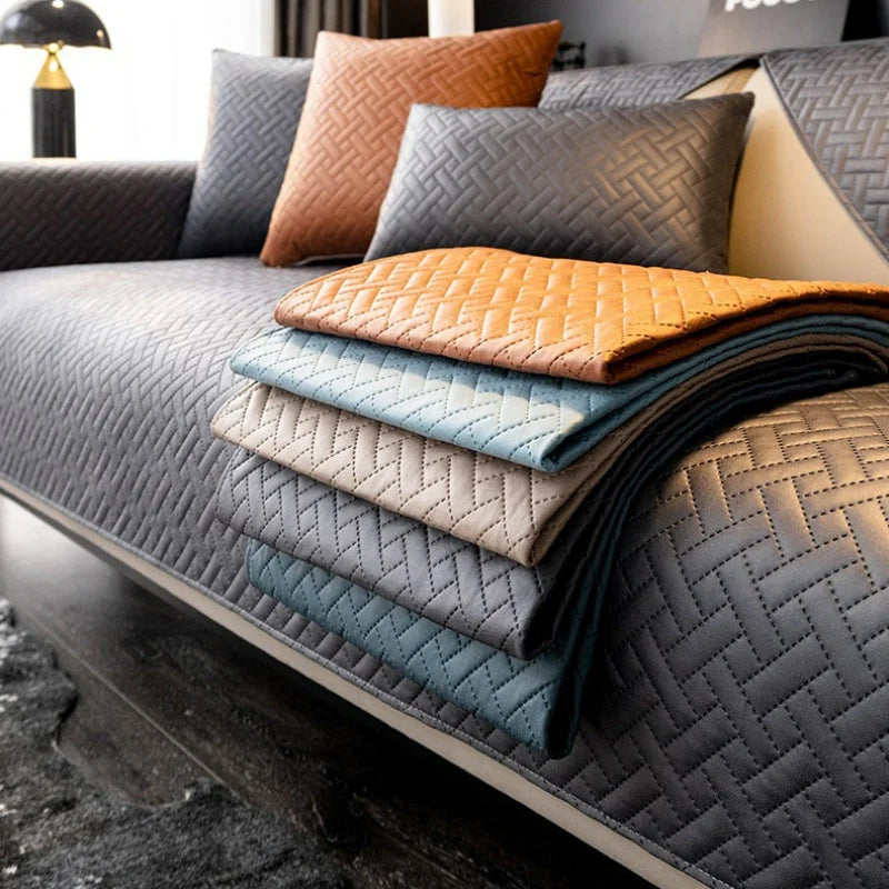 Capa de Sofá Antiderrapante Impermeável Bege Lenogue