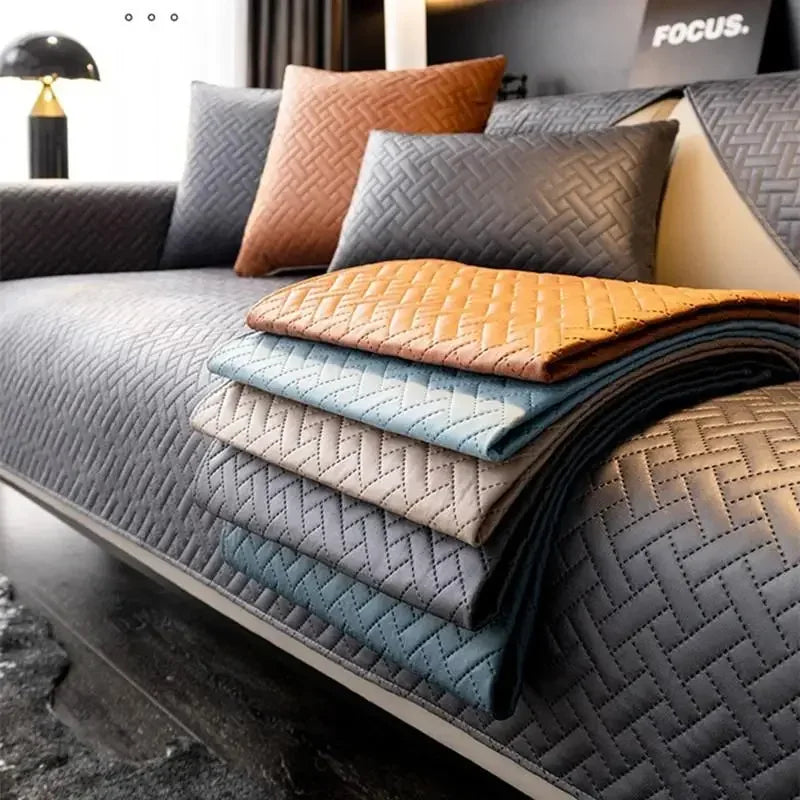 Capa de Sofá Antiderrapante Impermeável Preto Lenogue