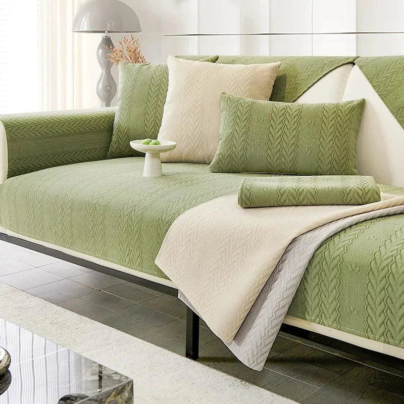 Capa de Sofá Chenille Antiderrapante Impermeável Cinza Lenogue