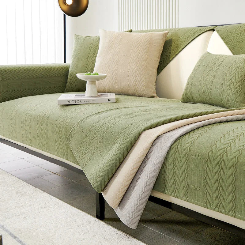 Capa de Sofá Chenille Antiderrapante Impermeável Cinza Lenogue