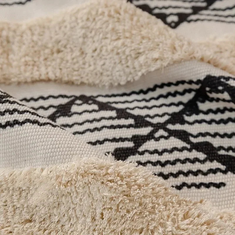 Capa de Sofá Estilo Boho em Algodão e Linho com Design 3d Lenogue