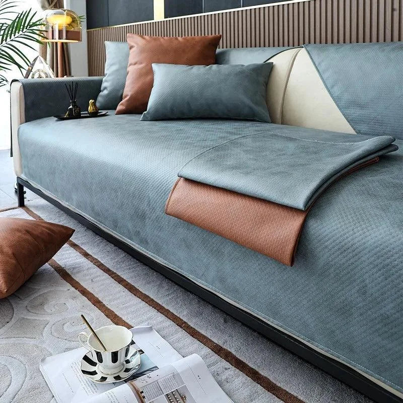 Capa de Sofá Premium à Prova água e Anti-arranhões Cinza Azulado Lenogue / 70 x Cm