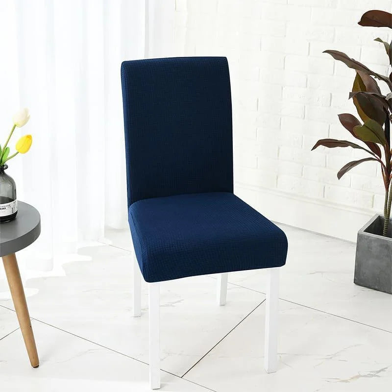 Capa para Cadeira de Jantar Semi-impermeável Azul Marinho Lenogue 1 Capa