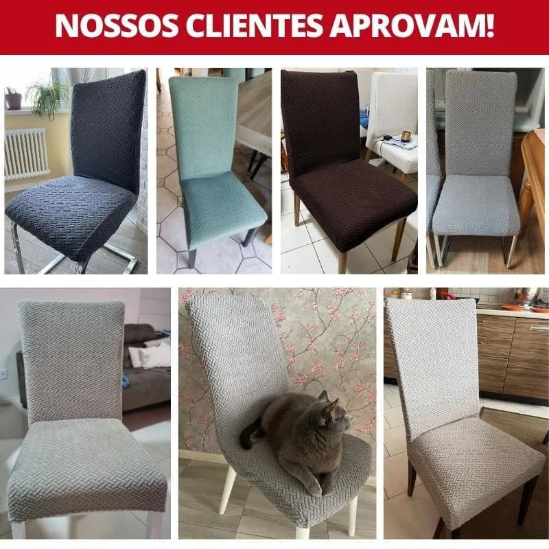 Capa para Cadeira de Jantar Semi-impermeável Preto Lenogue