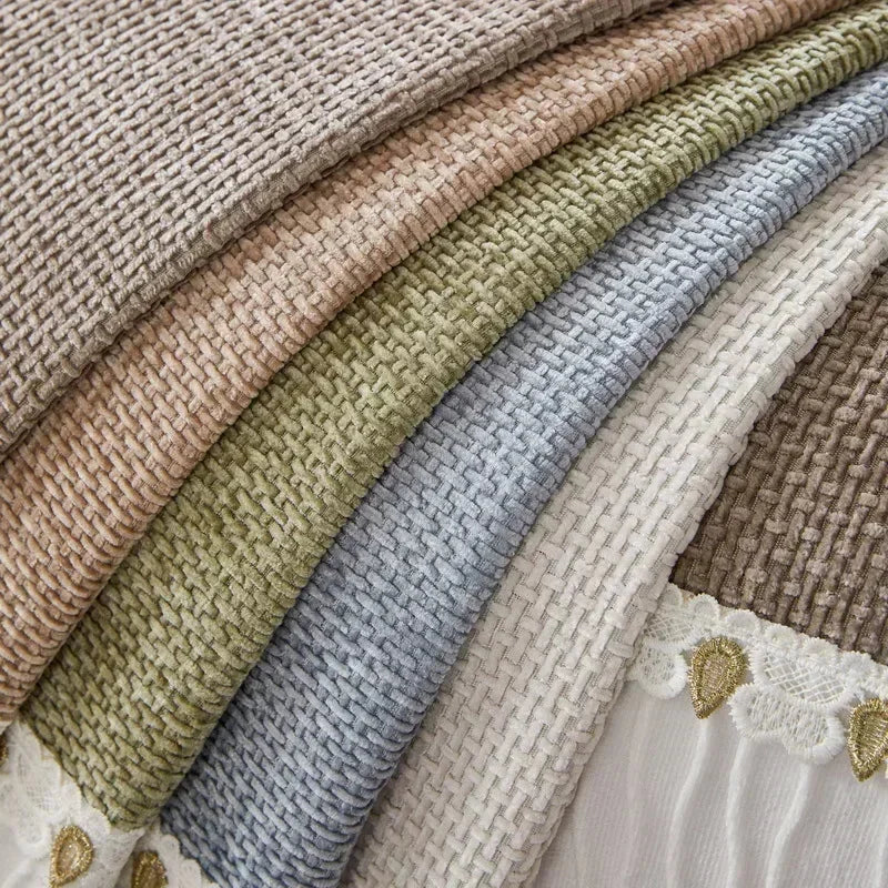 Capa para Sofá Chenille Antiderrapante com Acabamento Elegante Marrom Escuro Lenogue