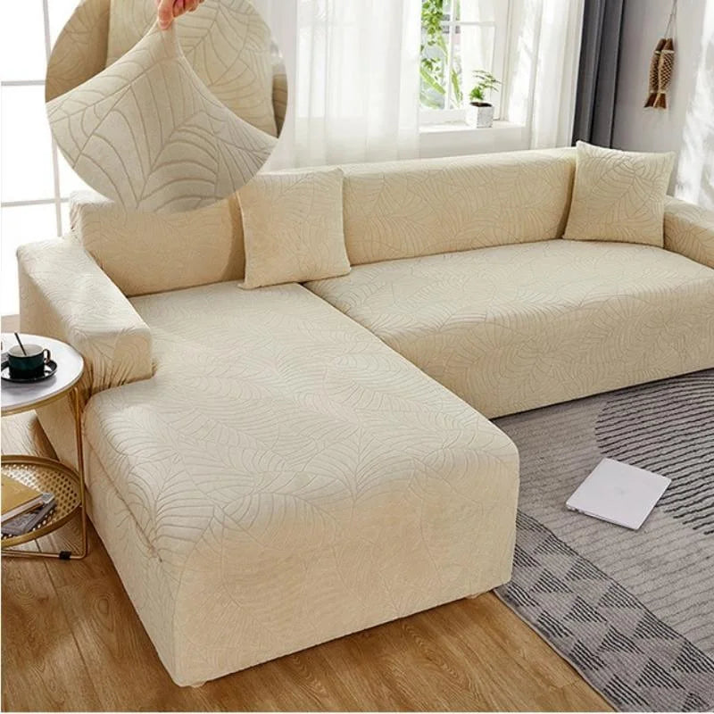 Capa para Sofá Jacquard Creme Impermeável Sala Lenogue 1 Lugar (90-140cm)