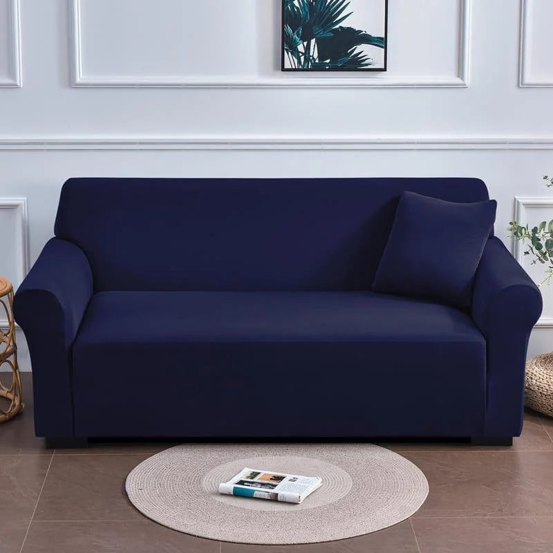 Capa para Sofá Spandex Azul Marinho Impermeável Sala Lenogue 1 Lugar (90-140cm)