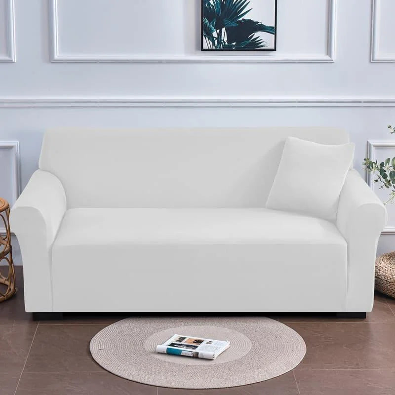 Capa para Sofá Spandex Branco Impermeável Sala Lenogue 1 Lugar (90-140cm)