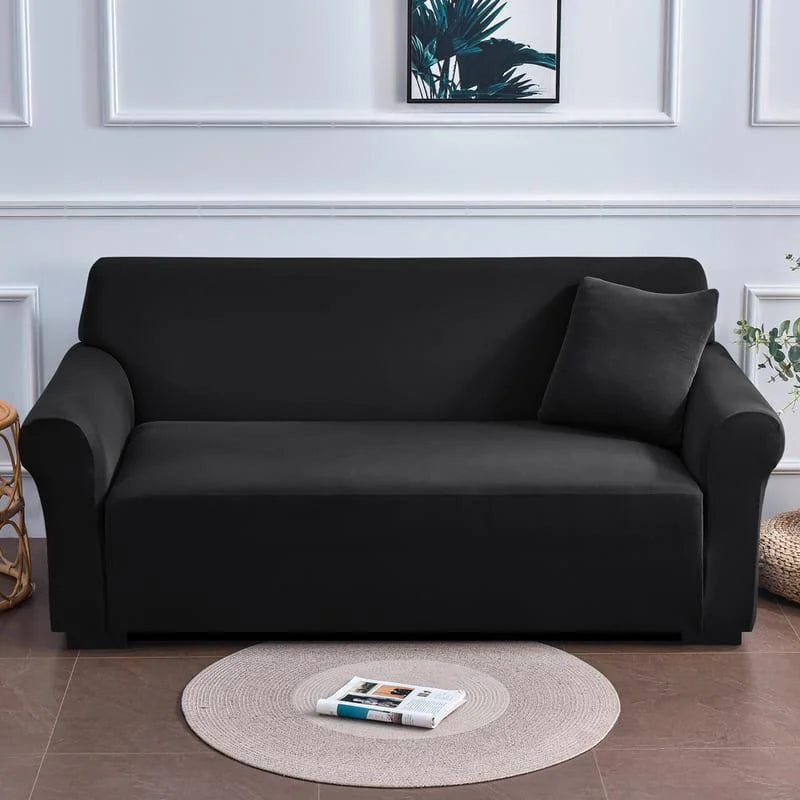 Capa para Sofá Spandex Preto Impermeável Sala Lenogue 1 Lugar (90-140cm)