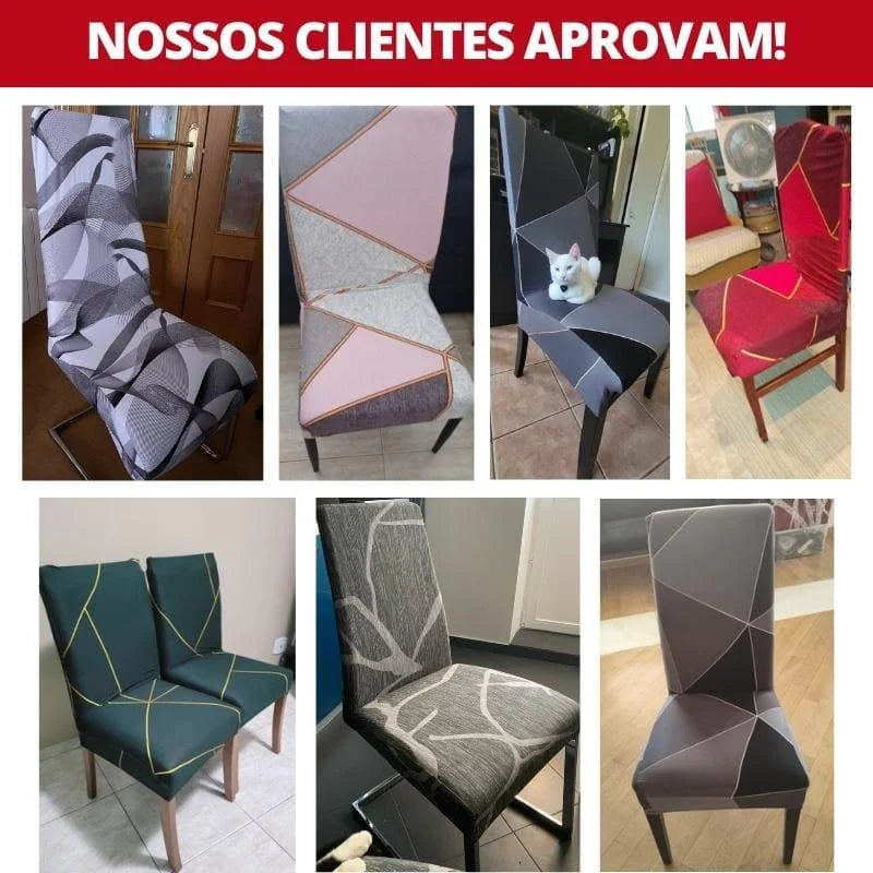 Capa Protetora para Cadeira de Jantar Spandex Bege Lenogue